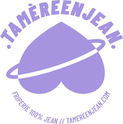 Logo ta mère en jean boutique jean vintage seconde main