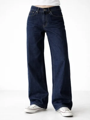 jean levi's 474 loose fit wide leg dos mannequin porté