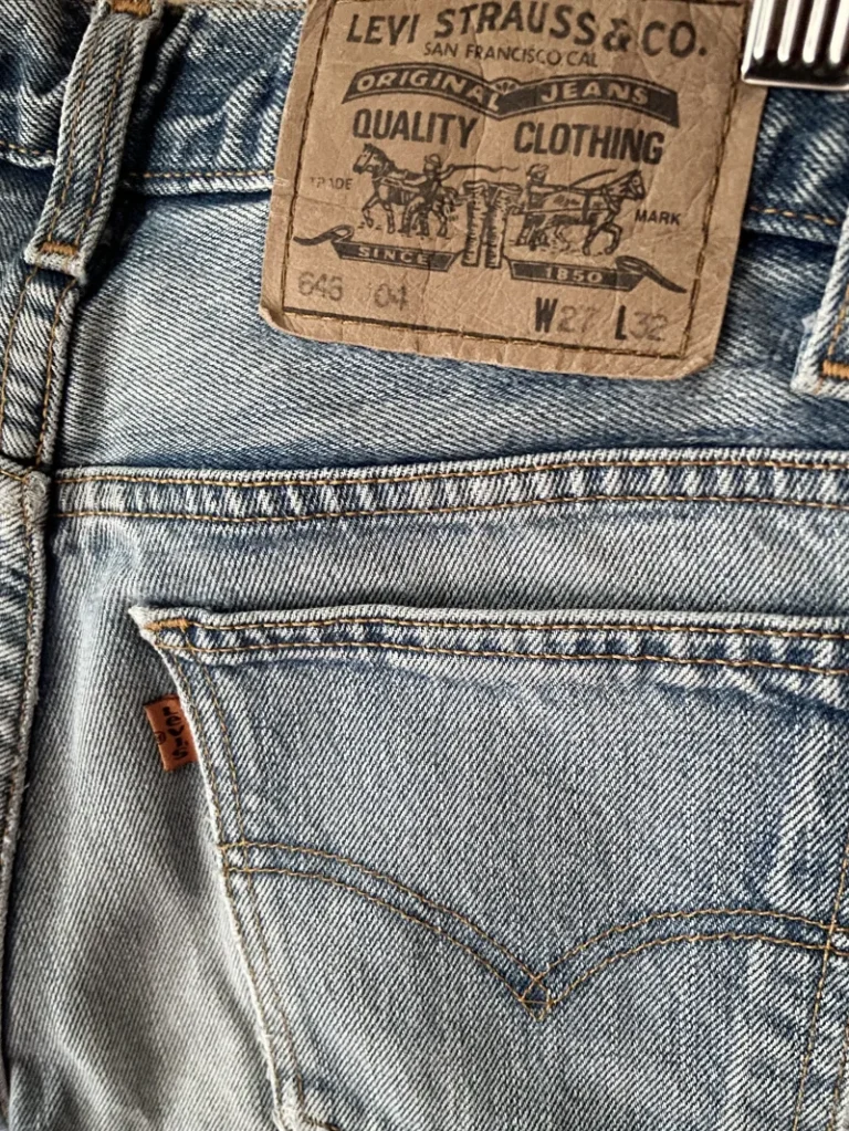jean levi's vintage 646 bootcut w27 orange tab