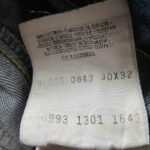 jean vintage levis 843 engineered 2000 etiquette