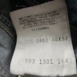 levi's engineered 843 coutures tournantes Y2K étiquette