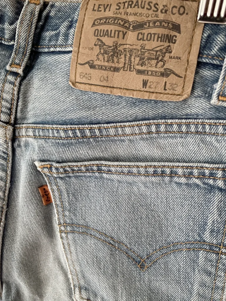 jean levi's vintage 646 bootcut w27 orange tab