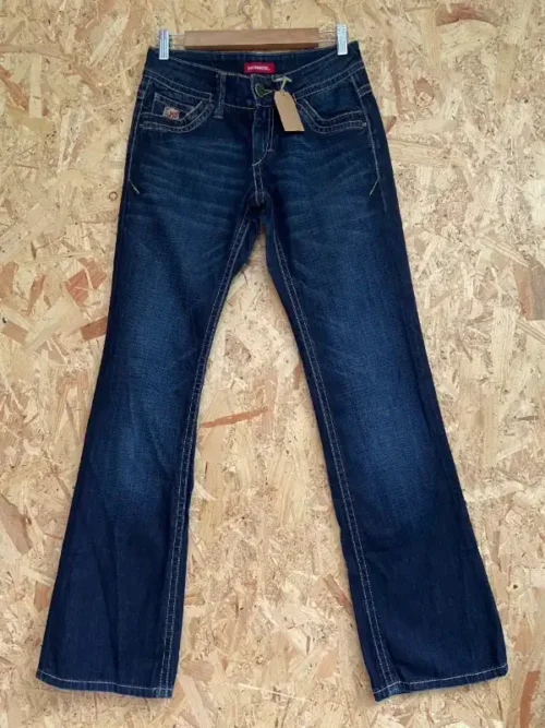 jean indian rose low waist bootcut y2k face