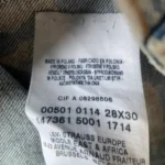 jean vintage levis 501 straight 2000 y2k etiquette