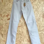jean vintage levis 501 beige 90 w28 beige face