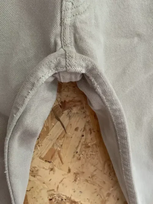 jean vintage levis straight 501 beige entrejambe