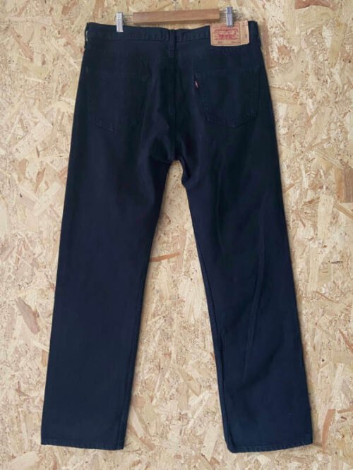 jean vintage levis 501 noir 2000 straight dos