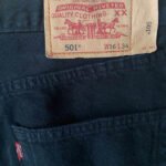 jean vintage levis 501 noir 2000 straight red tab