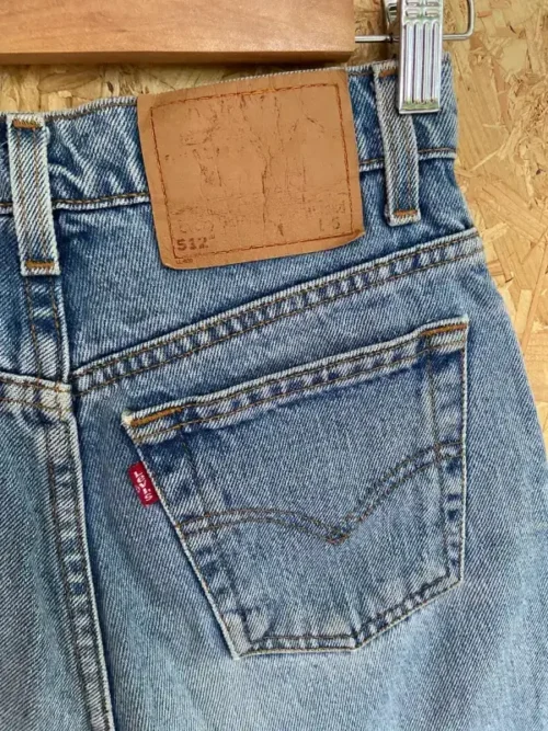 jean vintage levis 512 slim fit straight size 3 redtab