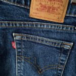 jean vintage levis 518 taille basse superlow bootcut red tab