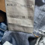 jean vintage levis 534 90s etiquette