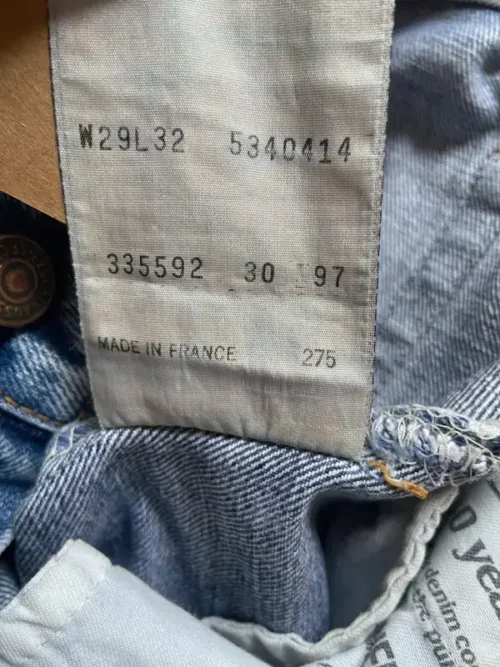 jean vintage levis 534 90s etiquette