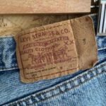 jean vintage levis 901 mom made in france cuir