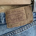 jean levi's vintage 901 années 90 étiquette etiquette cuir