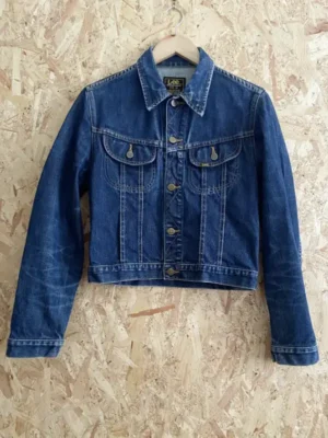 veste jean vintage Lee Jacket Established 1889 face