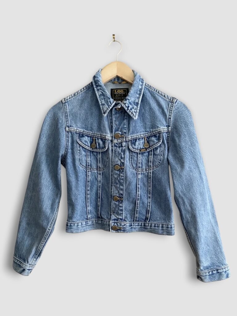 veste lee bleu clair vintage 90s face