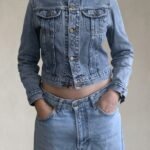 veste lee bleu clair vintage 90s portée