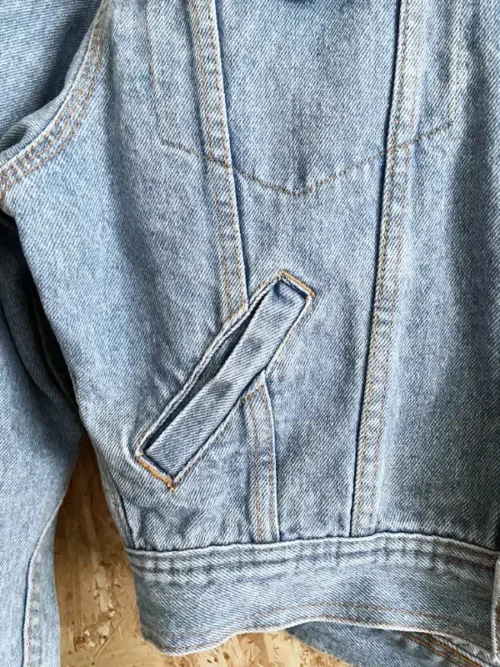 veste jean lee cooper southern comfort casual wear 80s poche