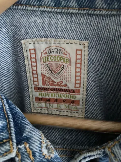 veste jean vintage lee cooper moviewood cinema 90 etiquette
