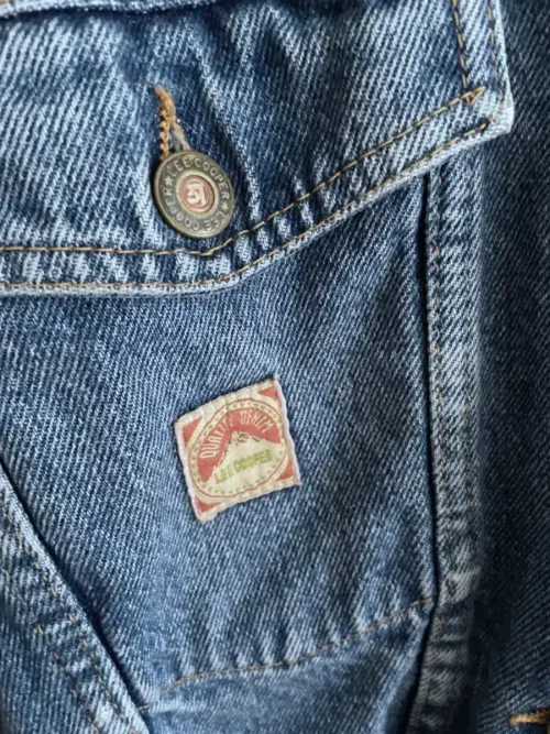veste jean vintage lee cooper moviewood cinema 90 poche