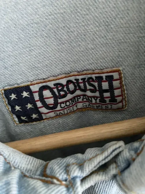 veste jean vintage oboush oversize 80 etiquette