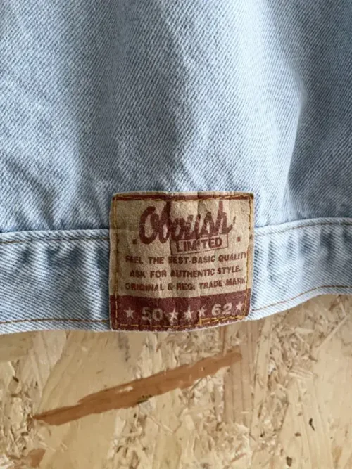 veste jean vintage oboush oversize 80 patch