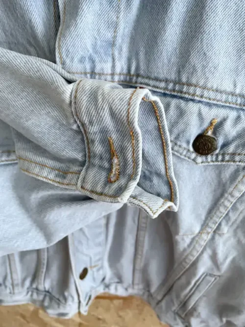 veste jean vintage oboush oversize 80 manche