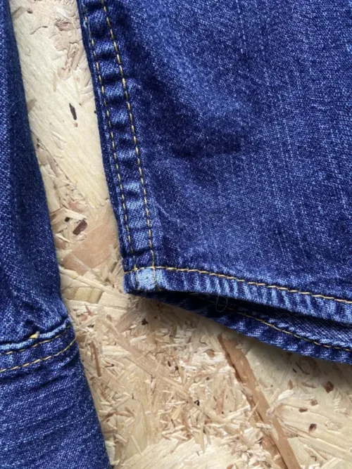 chemise jean vintage lee western 90 bleu brut defaut