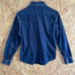 chemise jean vintage lee western 90 bleu brut dos