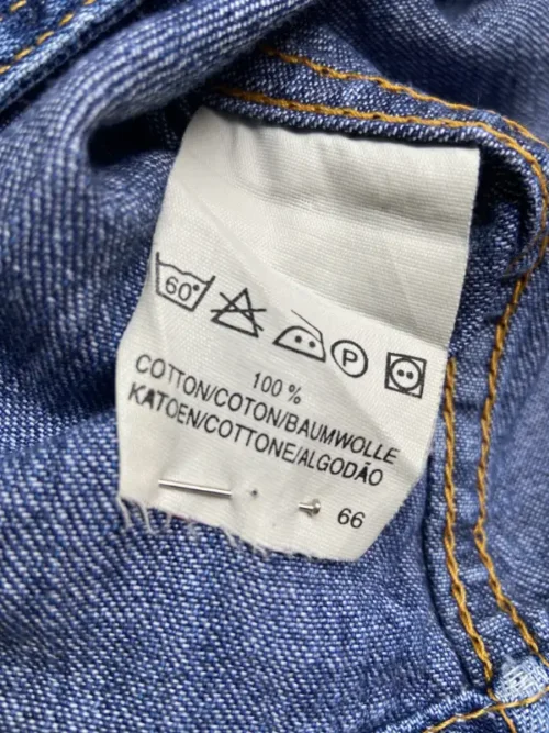 chemise jean vintage lee western 90 bleu brut etiquette 2