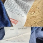 chemise jean levi's orange tab 90 bleu brut small etiquette 2