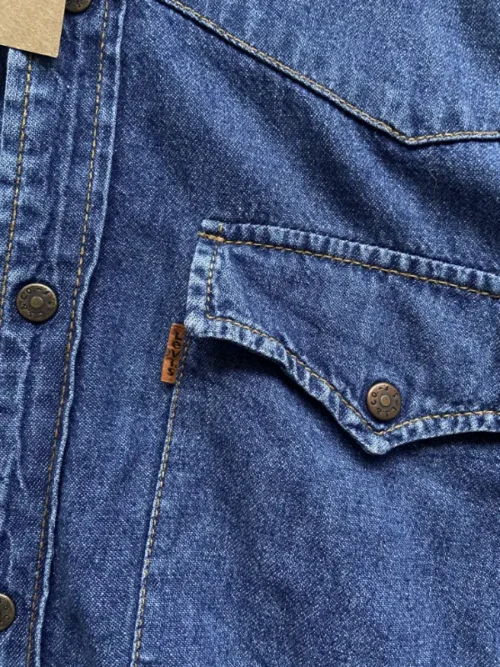 chemise jean levi's orange tab 90 bleu brut small poche