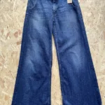 jean vintage levis 565 wide leg loose fit w30 bleu face