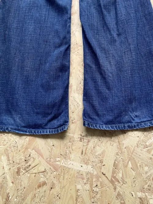 jean vintage levis 565 wide leg loose fit w30 bleu ourlet