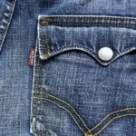 jean vintage levis 565 wide leg loose fit w30 bleu red tab