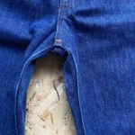 jean vintage levis 607 bootcut w29 70s bleu brut entrejambe