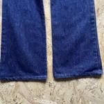 jean vintage levis 607 bootcut w29 70s bleu brut ourlet