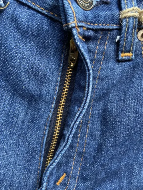 jean vintage levis 607 bootcut w29 70s bleu brut zip