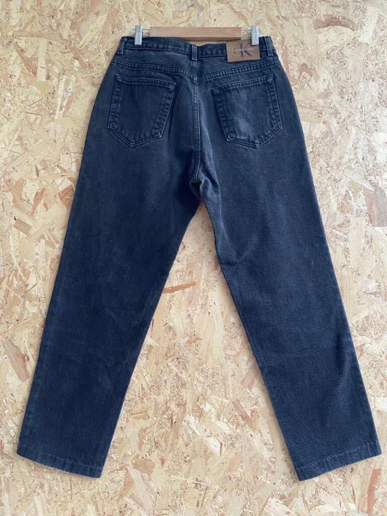 jean vintage calvin klein noir made in usa 90s dos