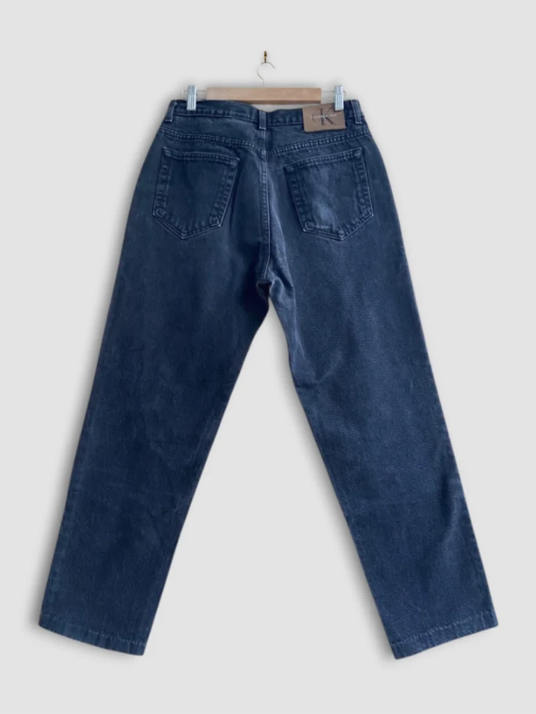 jean vintage calvin klein noir made in usa 90s dos