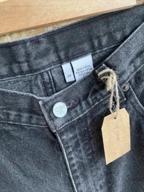 jean vintage calvin klein noir made in usa 90s taille