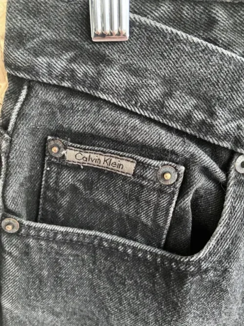 jean vintage calvin klein noir made in usa 90s poche