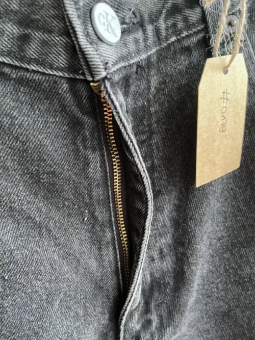 jean vintage calvin klein noir made in usa 90s zip
