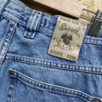 jean vintage diesel saddle 90s w30 made in italy etiquette cuir