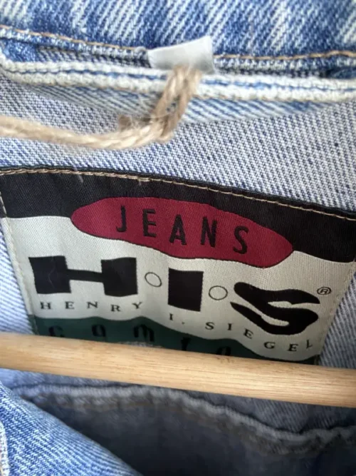 veste jean his henry i siegel casual wear 80 90 bleu etiquette