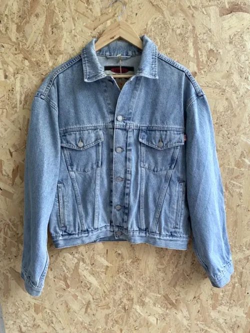 veste jean his henry i siegel casual wear 80 90 bleu face