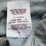 veste jean vintage levis 73695 S bleu Y2K étiquette
