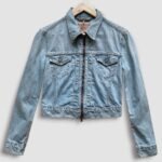veste jean vintage levis 73695 S bleu Y2K face