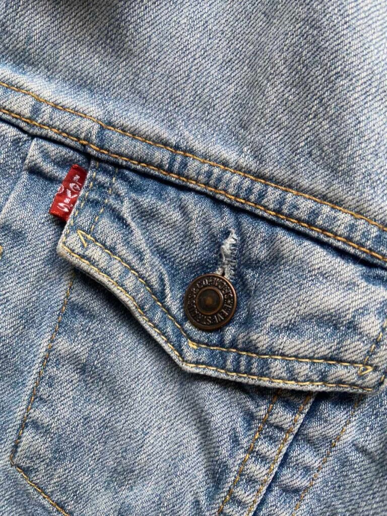 veste jean vintage levis 73695 S bleu Y2K red tab