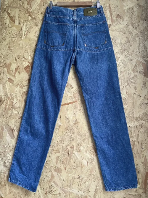 jean vintage bonaventure bleu années 80/90 taille haute coupe mom dos